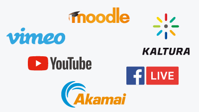 moodele、vimeo、KALTURA、Akamaiなども対応