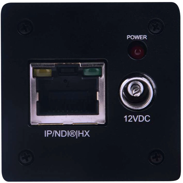 PoEに対応のIPカメラ・HD-NDI-CUBEの背面コネクタ図