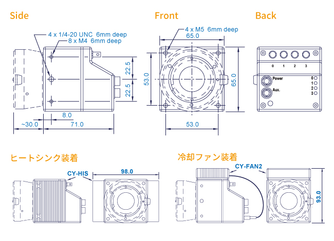 Cycloneシリーズ　寸法図面