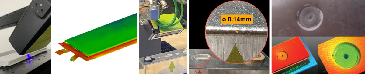 光沢のあるバッテリーもSmartRay 3Dでは検査が可能