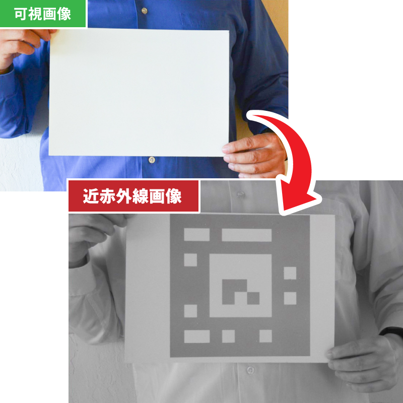 可視画像⇒近赤外線画像１