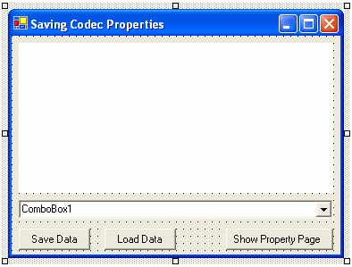 コーデックのプロパティを保存する プログラマーズガイド Ic Imaging Control Net コンポーネント ユーザーズガイド